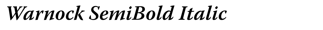 Warnock SemiBold Italic image
